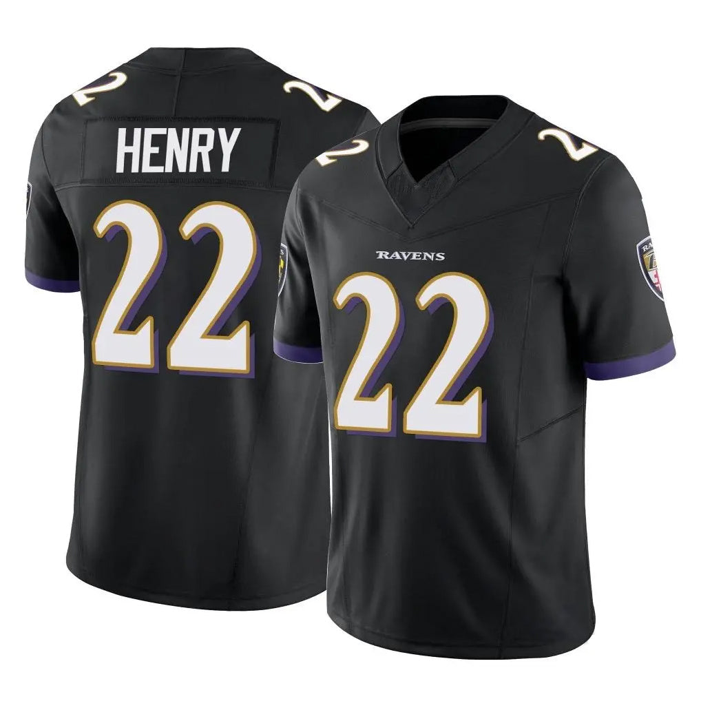 BIPIHUC B.Ravens #22 Derrick Henry Player Black Limited Home Game Stitched Jerseys