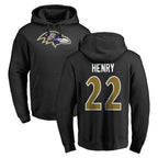 BIPIHUC B.Ravens #22 Derrick Henry Player Black Pullover Hoodie Stitched Jerseys