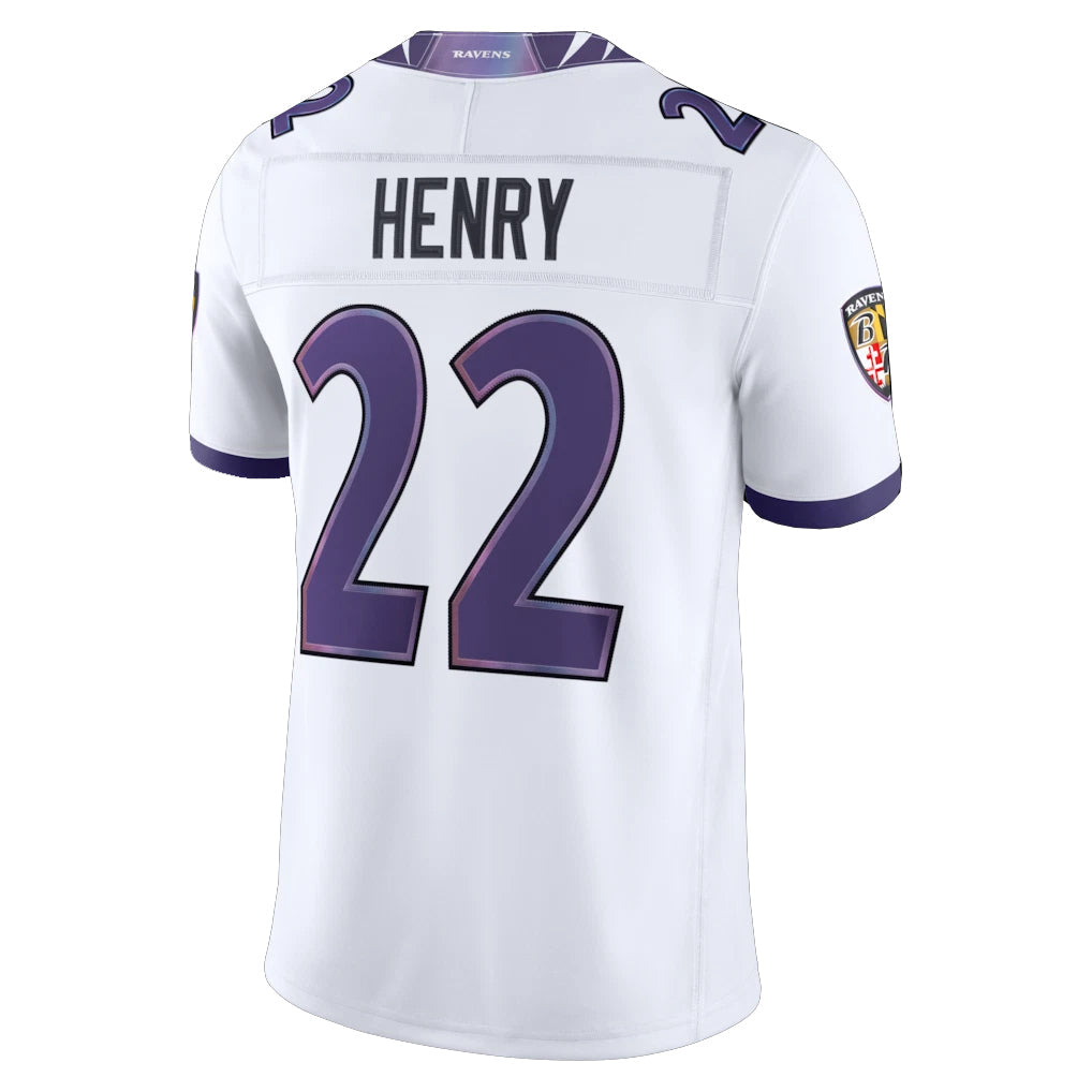 BIPIHUC B.Ravens #22 Derrick Henry Player White Limited Elite Home Game Stitched Jerseys