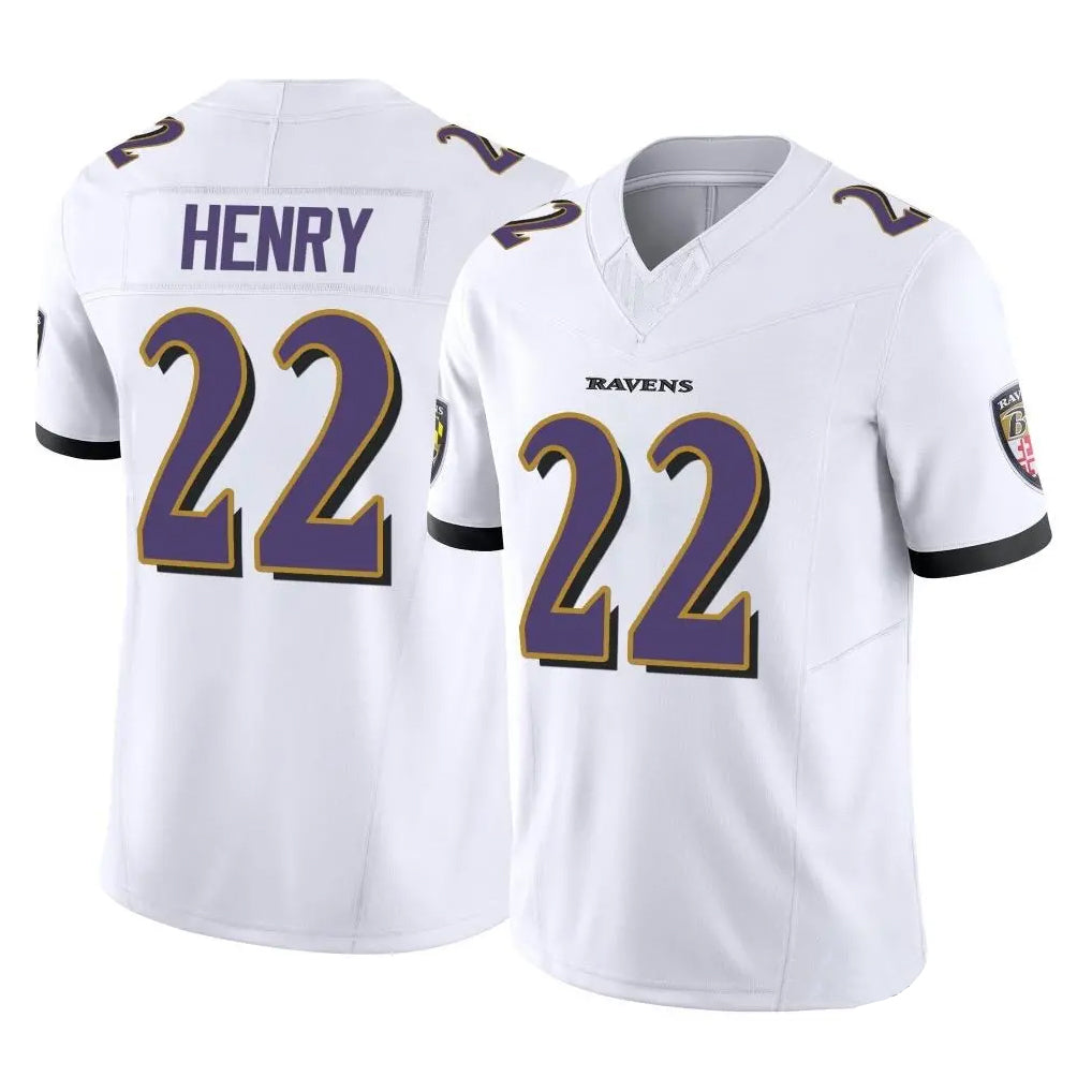 BIPIHUC B.Ravens #22 Derrick Henry Player White Limited Home Game Stitched Jerseys