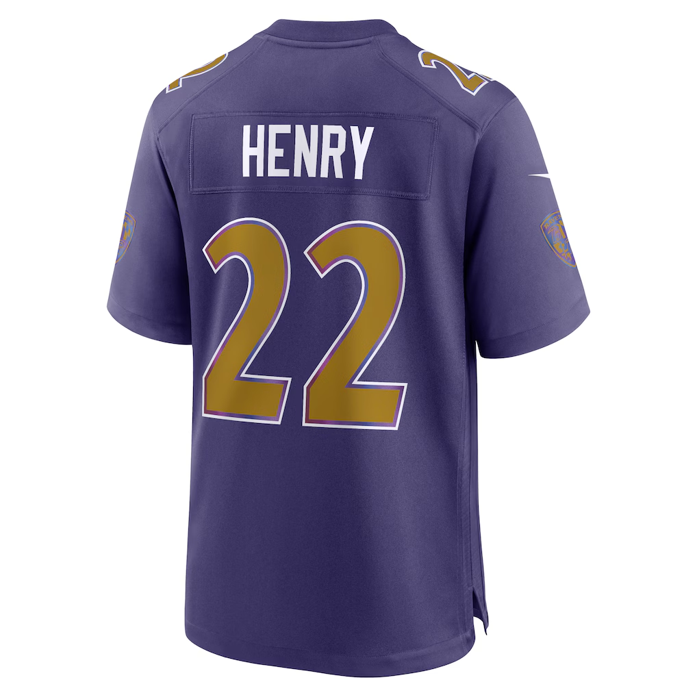 BIPIHUC B.Ravens #22 Derrick Henry Purple Alternate Game Stitched Jerseys