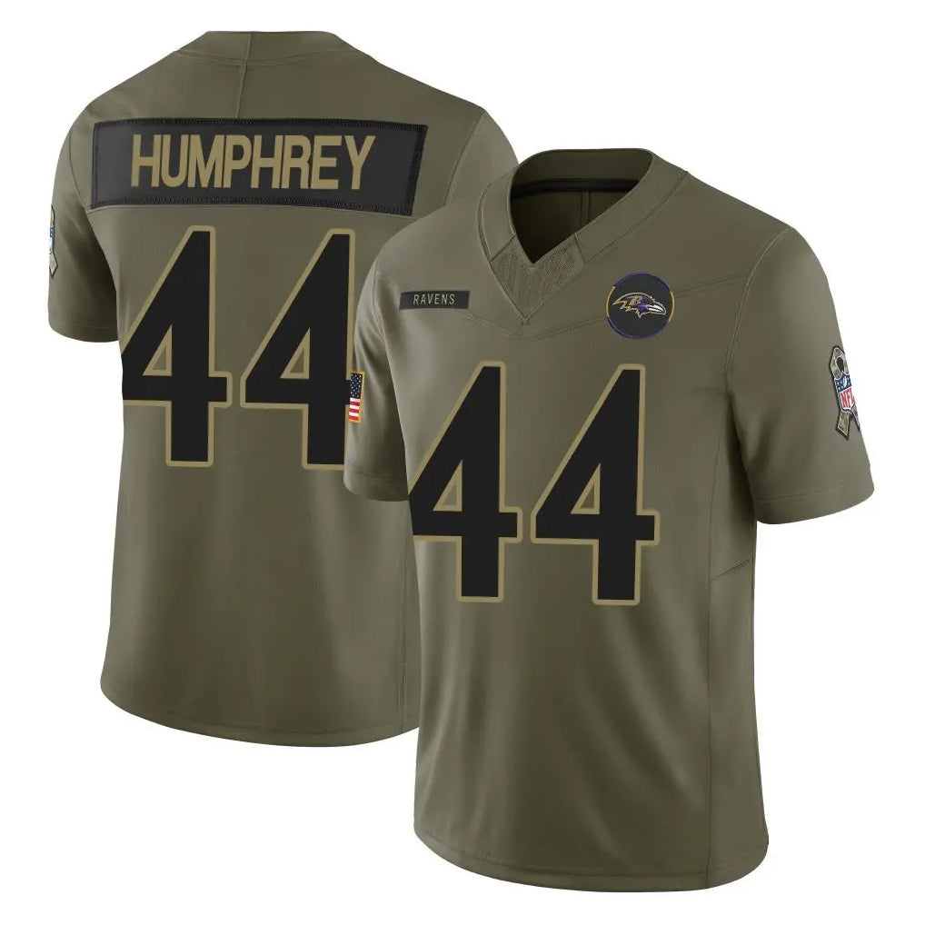 BIPIHUC B.Ravens #44 Marlon Humphrey Player Olive Salute To Service Limited Home Game Stitched Jerseys