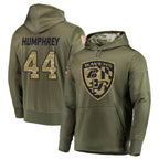BIPIHUC B.Ravens #44 Marlon Humphrey Player Olive Salute to Service Pullover Hoodie Stitched Jerseys