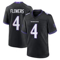 BIPIHUC B.Ravens #4 Zay Flowers Player Black Home Game Stitched Jerseys
