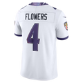 BIPIHUC B.Ravens #4 Zay Flowers White Vapor F.U.S.E. Stitched Limited Jerseys