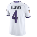 BIPIHUC B.Ravens #4 Zay Flowers White Vapor F.U.S.E. Stitched Limited Jerseys