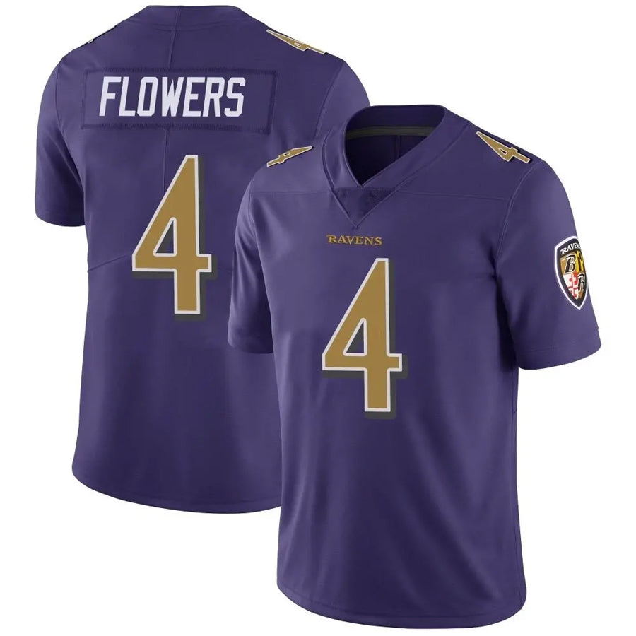 BIPIHUC B.Ravens #4 Zay Flowers Player Limited Purple Color Rush Vapor Untouchable Stitched Jerseys