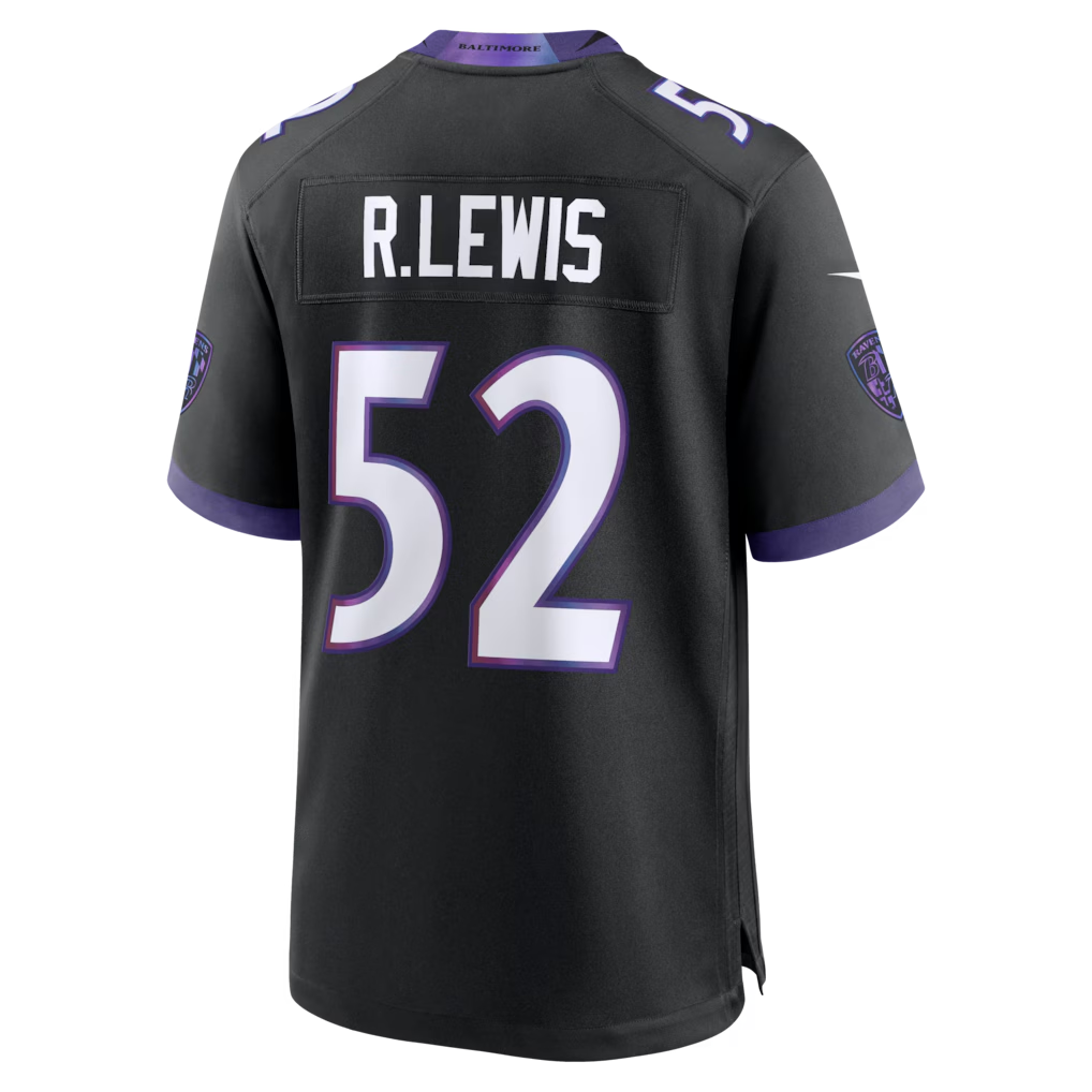 BIPIHUC B.Ravens #52 Ray Lewis Black Alternate Retired Player Stitched Jerseys