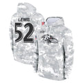 BIPIHUC B.Ravens #52 Ray Lewis Player Arctic Camo Salute To Service Hoodie Stitched Jerseys