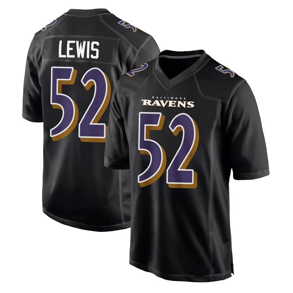 BIPIHUC B.Ravens #52 Ray Lewis Player Black Carbon Fashion Home Stitched Jerseys