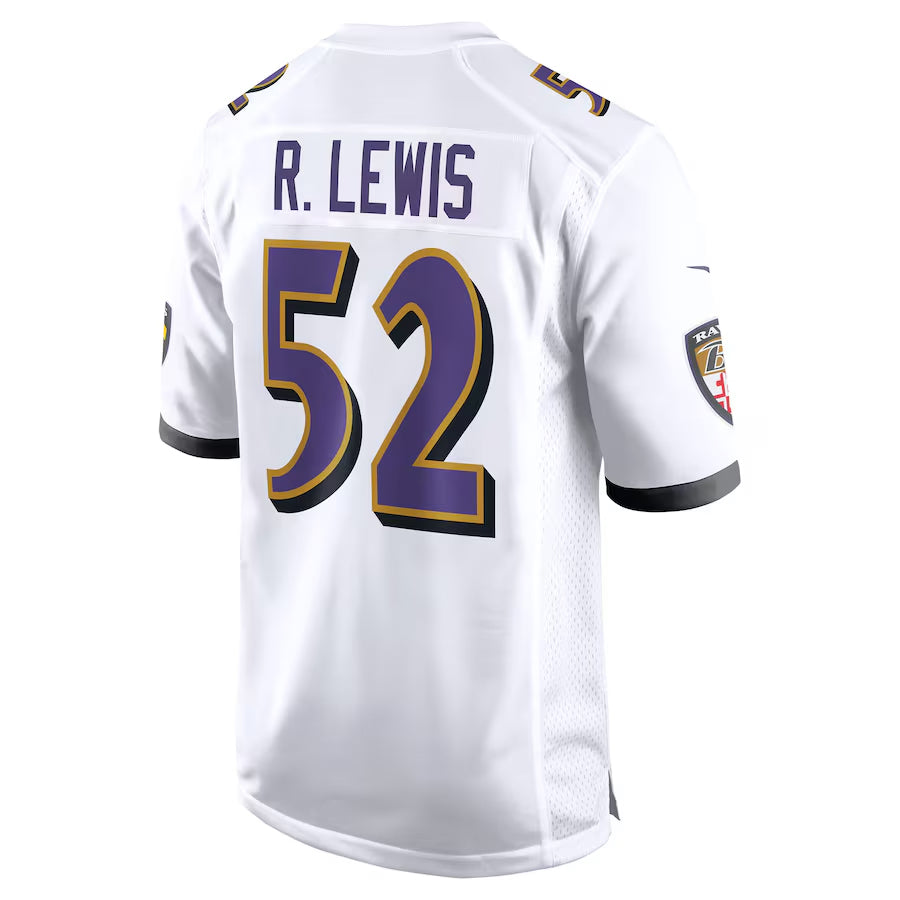 BIPIHUC B.Ravens #52 Ray Lewis Player White Alternate Home Stitched Jerseys