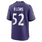 BIPIHUC B.Ravens #52 Ray Lewis Purple Team Retired Player Game Stitched Jerseys