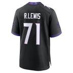 BIPIHUC B.Ravens #71 Olaivavega Ioane Player Black Home Game Stitched Jerseys
