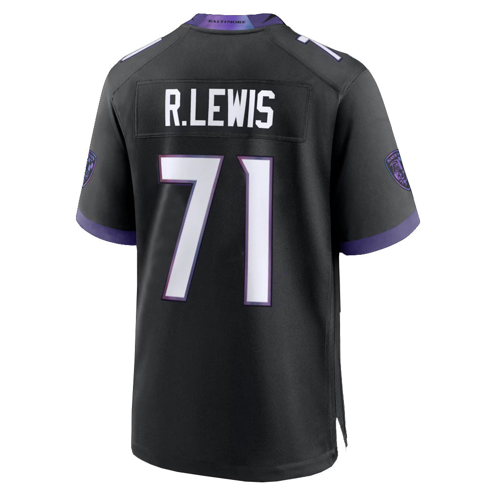 BIPIHUC B.Ravens #71 Olaivavega Ioane Player Black Home Game Stitched Jerseys