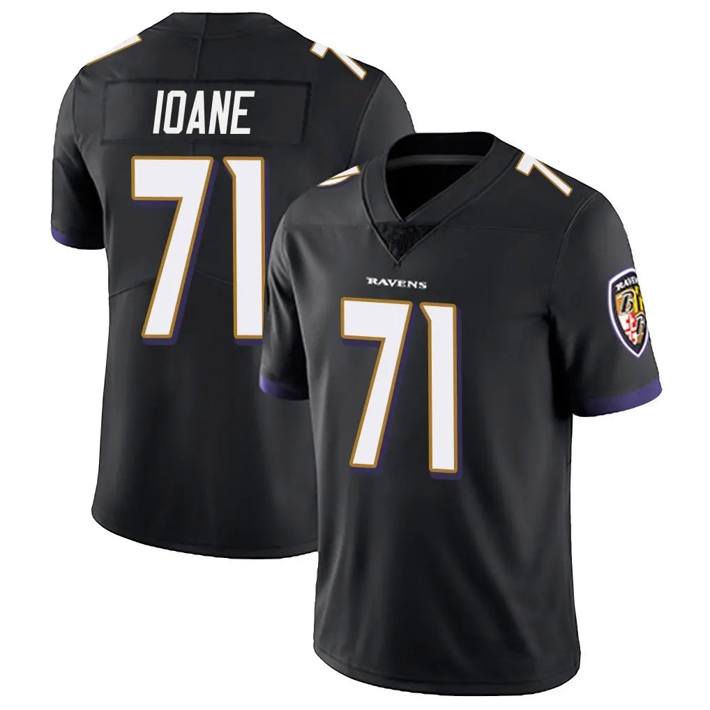 BIPIHUC B.Ravens #71 Olaivavega Ioane Player Black Vapor Untouchable Limited Home Stitched Jerseys