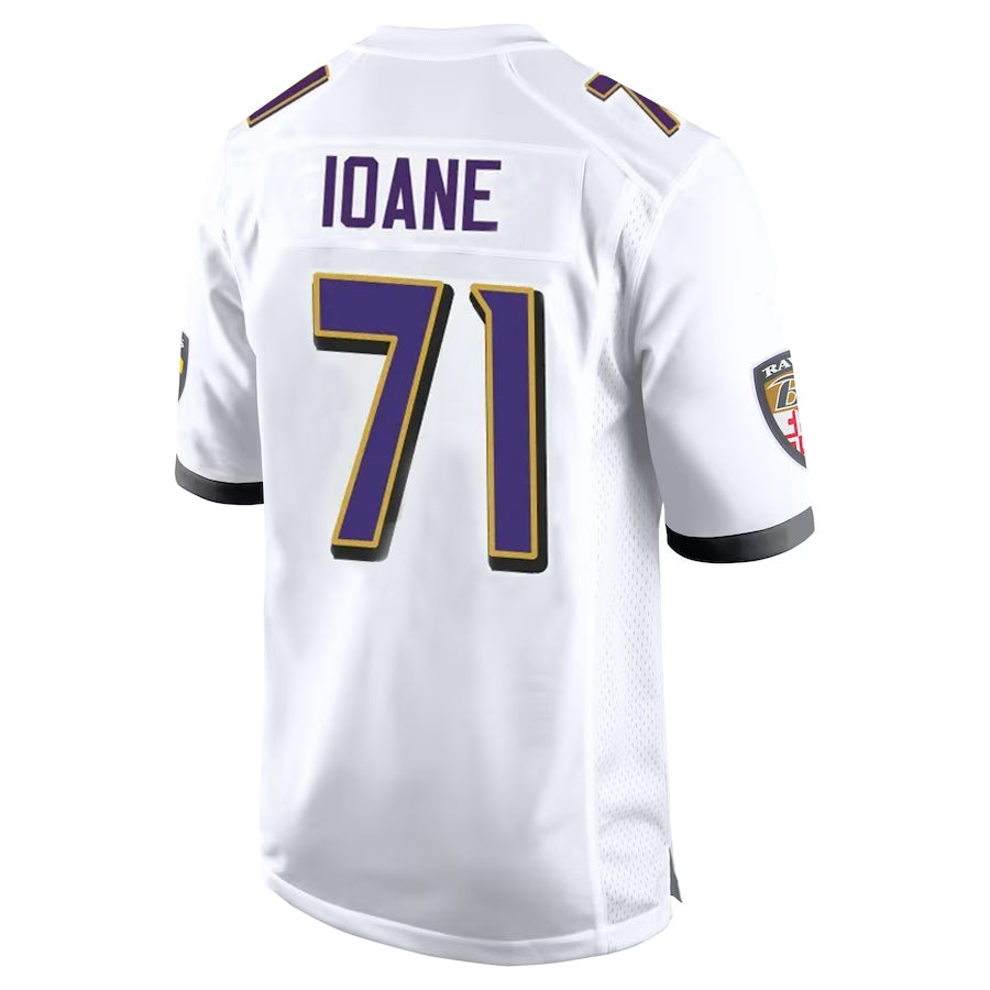 BIPIHUC B.Ravens #71 Olaivavega Ioane Player White Alternate Home Stitched Jerseys