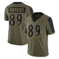 BIPIHUC B.Ravens #89 Mark Andrews Player Olive Salute To Service Limited Game Stitched Jerseys