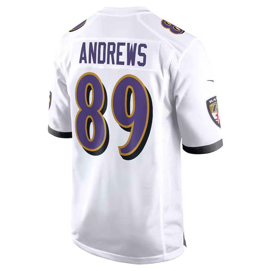 BIPIHUC B.Ravens #89 Mark Andrews Player White Alternate Home Game Stitched Jerseys