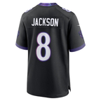 BIPIHUC B.Ravens #8 Lamar Jackson Black Alternate Game Stitched Jerseys