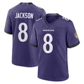 BIPIHUC B.Ravens #8 Lamar Jackson Player Purple Home Game Stitched Jerseys
