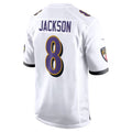 BIPIHUC B.Ravens #8 Lamar Jackson Player White Game Stitched Jerseys