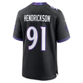 BIPIHUC B.Ravens #91 Trey Hendrickson Player Black Home Game Stitched Jerseys