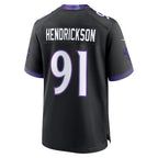 BIPIHUC B.Ravens #91 Trey Hendrickson Player Black Home Game Stitched Jerseys