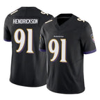BIPIHUC B.Ravens #91 Trey Hendrickson Player Black Vapor F.U.S.E. Limited Stitched Jerseys