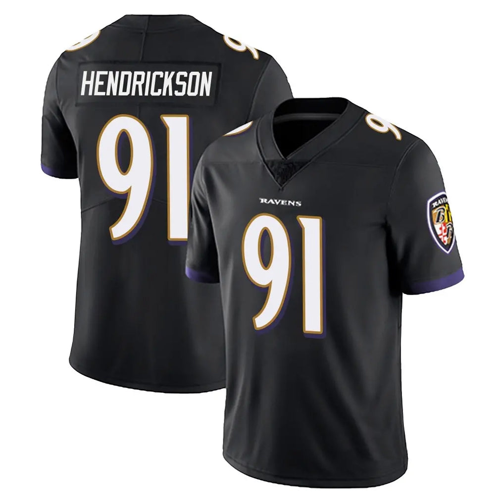 BIPIHUC B.Ravens #91 Trey Hendrickson Player Black Vapor Untouchable Limited Home Stitched Jerseys