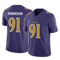 BIPIHUC B.Ravens #91 Trey Hendrickson Player Purple Vapor F.U.S.E. Limited Game Stitched Jerseys
