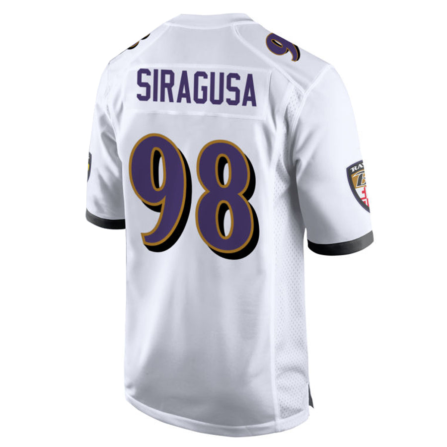 BIPIHUC B.Ravens #98 Tony Siragusa Player White Alternate Home Game Stitched Jerseys