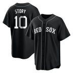 BIPIHUC B.Red Sox #10 Trevor Story Player Black Home Game Stitched Jerseys