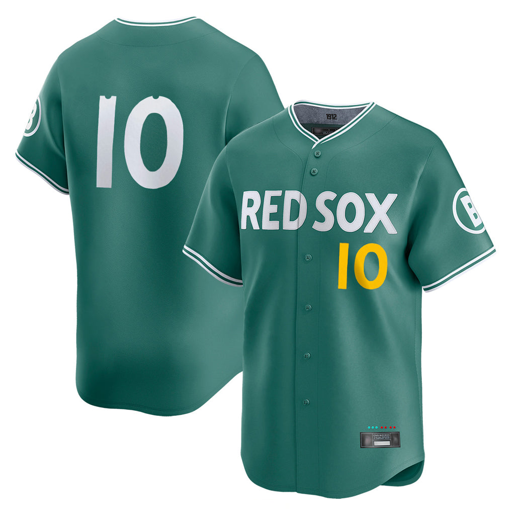 BIPIHUC B.Red Sox #10 Trevor Story Player Green City Connect Limited Home Game Stitched Jerseys