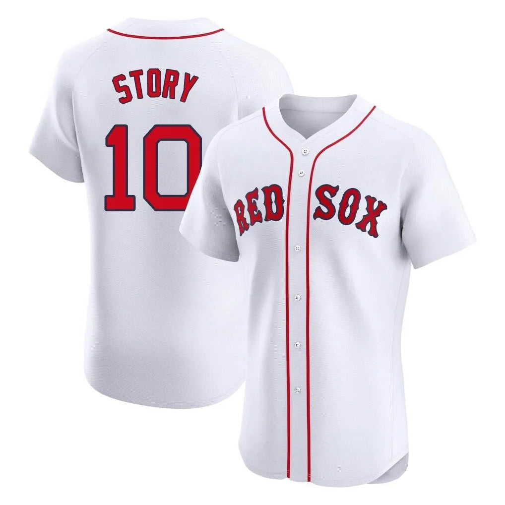 BIPIHUC B.Red Sox #10 Trevor Story Player White Limited Elite Home Game Stitched Jerseys