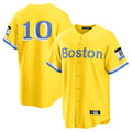 BIPIHUC B.Red Sox #10 Trevor Story Player Yellow Home Game Stitched Jerseys
