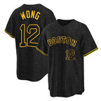 BIPIHUC B.Red Sox #12 Connor Wong Player Black Snake Skin City Home Game Stitched Jerseys