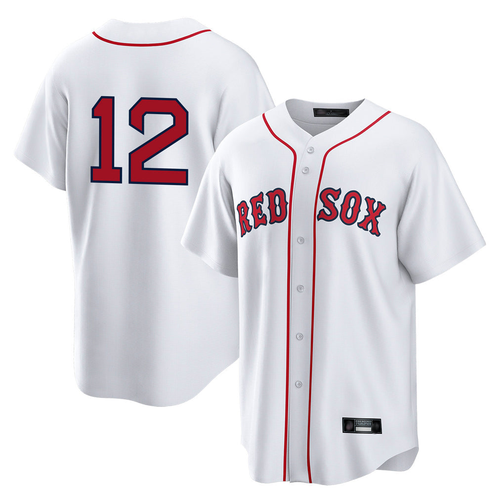 BIPIHUC B.Red Sox #12 Connor Wong Player White Home Game Stitched Jerseys