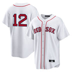 BIPIHUC B.Red Sox #12 Connor Wong Player White Home Game Stitched Jerseys