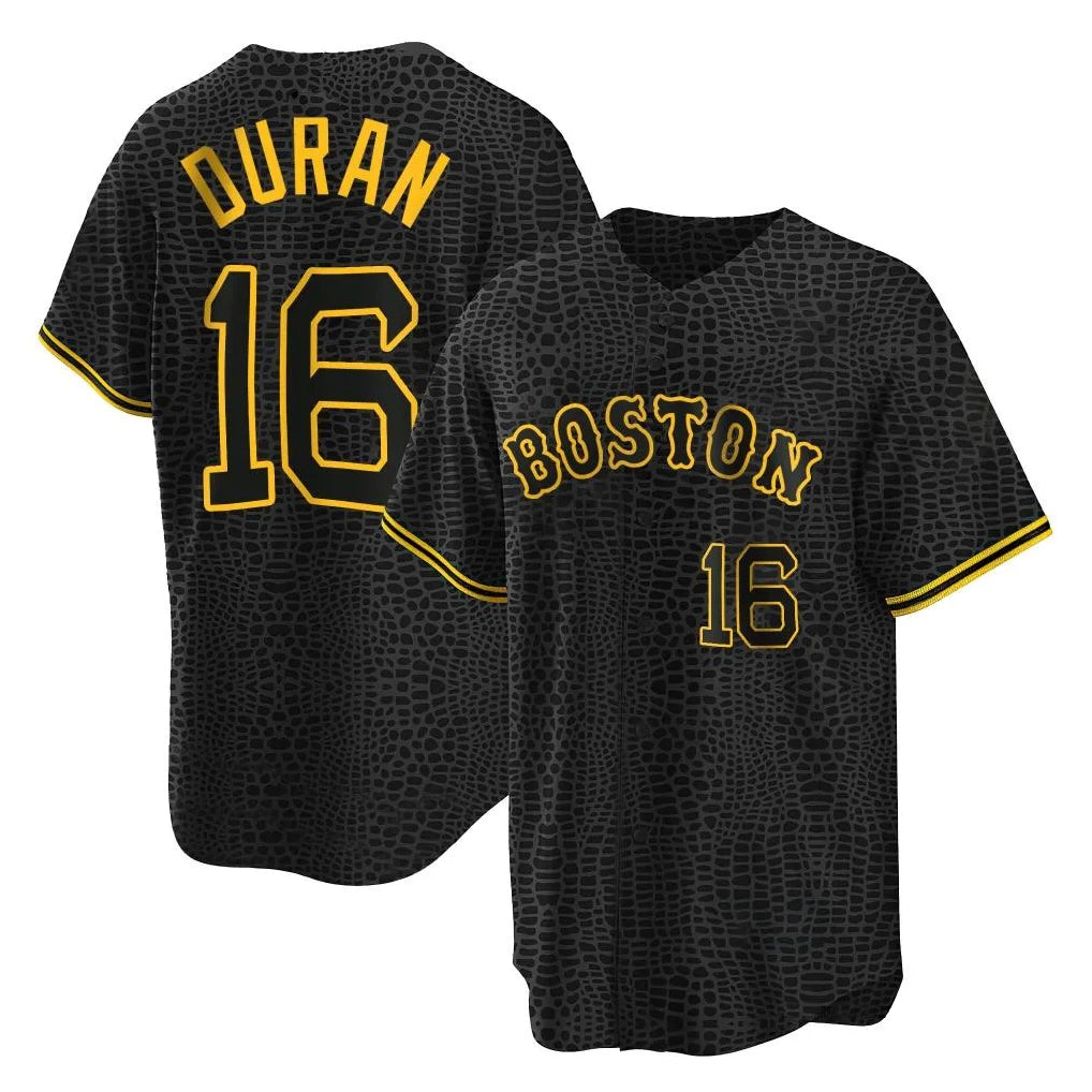 BIPIHUC B.Red Sox #16 Jarren Duran Player Black Snake Skin City Home Game Stitched Jerseys