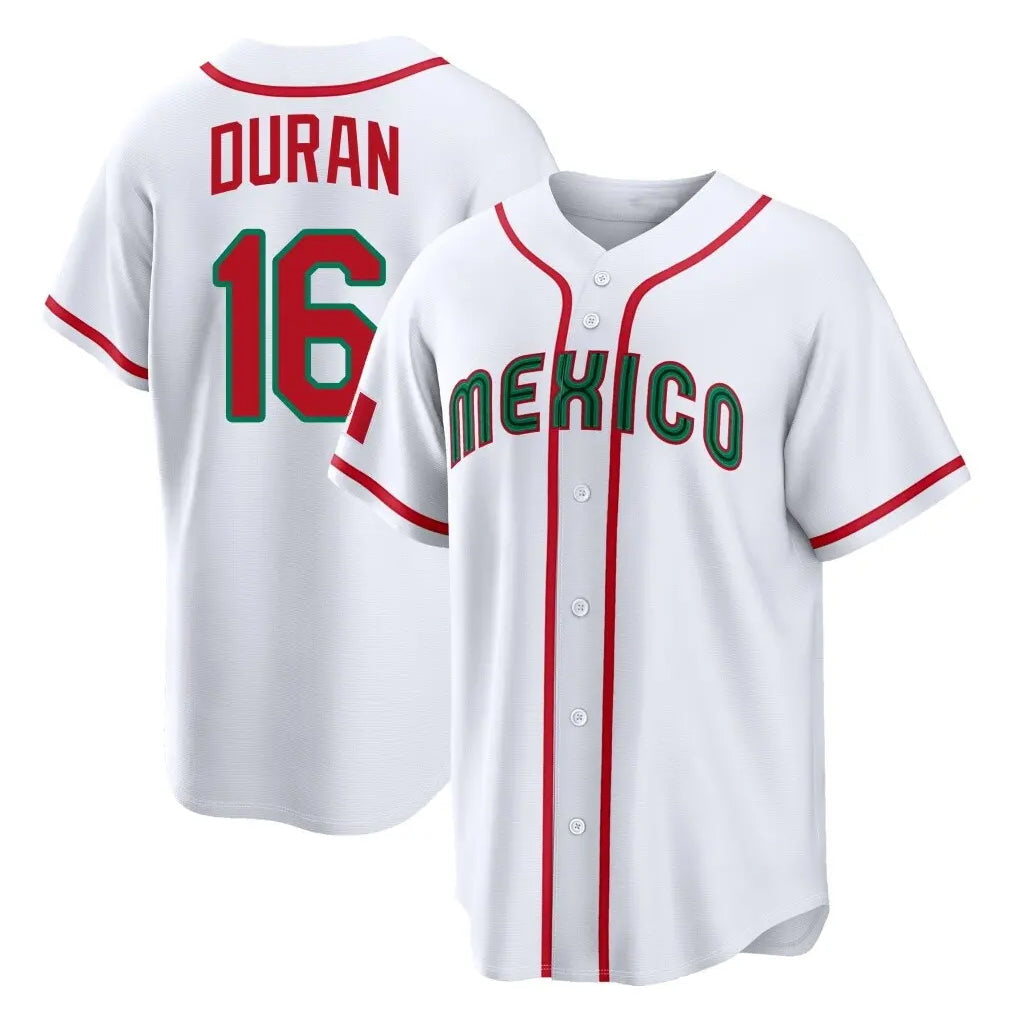 BIPIHUC B.Red Sox #16 Jarren Duran Player White Mexico 2026 World Classic Home Game Stitched Jerseys