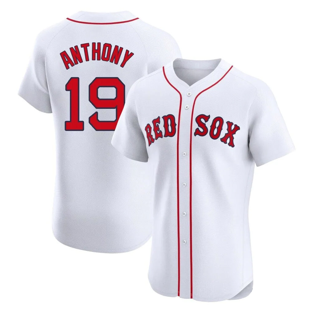 BIPIHUC B.Red Sox #19 Roman Anthony Player White Limited Elite Home Game Stitched Jerseys
