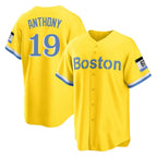 BIPIHUC B.Red Sox #19 Roman Anthony Player Yellow Home Game Stitched Jerseys