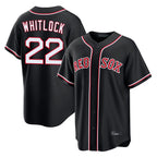 BIPIHUC B.Red Sox #22 Garrett Whitlock Player Black Out Home Game Stitched Jerseys