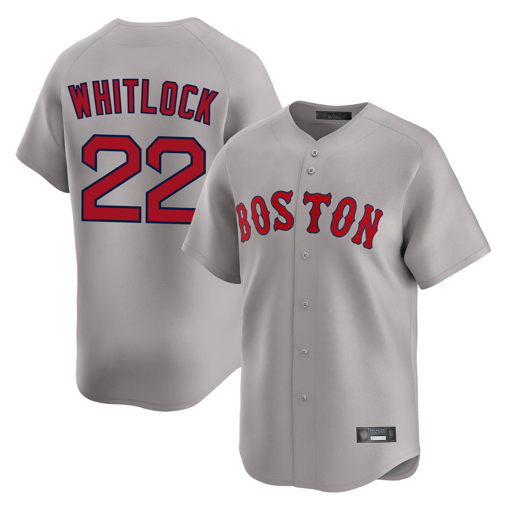BIPIHUC B.Red Sox #22 Garrett Whitlock Player Gray Road Limited Home Game Stitched Jerseys