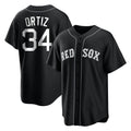 BIPIHUC B.Red Sox #34 David Ortiz Player Black Home Game Stitched Jerseys