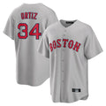 BIPIHUC B.Red Sox #34 David Ortiz Player Gray Road Home Game Stitched Jerseys