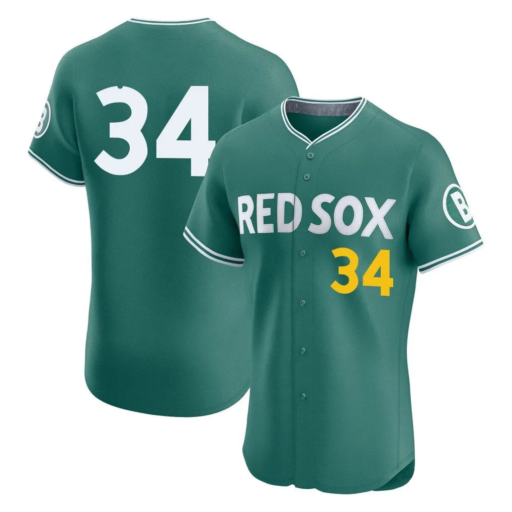 BIPIHUC B.Red Sox #34 David Ortiz Player Green City Connect Limited Elite Home Game Stitched Jerseys