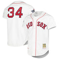 BIPIHUC B.Red Sox #34 David Ortiz Player White Mitchell & Ness Cooperstown Collection Mesh Home Stitched Jerseys