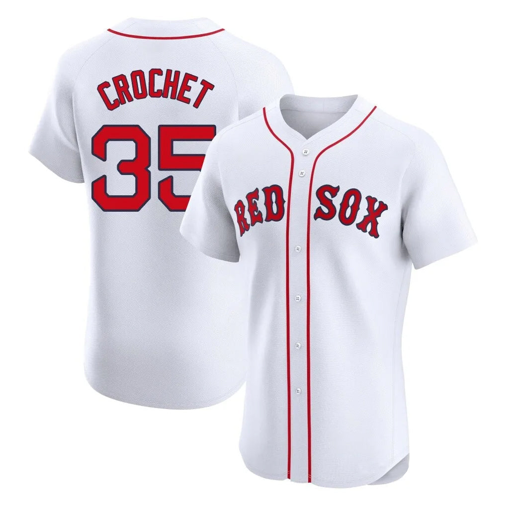 BIPIHUC B.Red Sox #35 Garrett Crochet Player White Limited Elite Home Game Stitched Jerseys