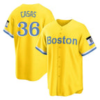 BIPIHUC B.Red Sox #36 Triston Casas Player Yellow Home Game Stitched Jersey